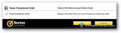 Norton 360 v5 Review - scan facebook wall