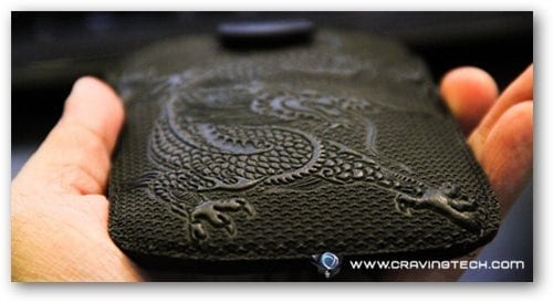 Oberon Cell Phone Sleeve Review - embossed