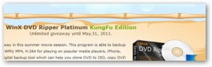 Free WinX DVD Ripper Platinum Kung Fu Edition