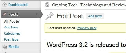 WordPress 3_2 menu