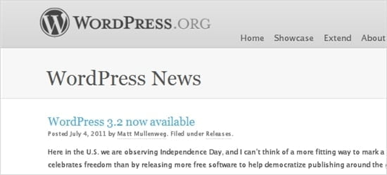WordPress 3.2 release