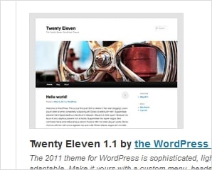WordPress Twenty Eleven theme