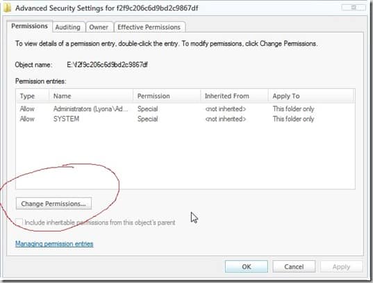 Change Permissions