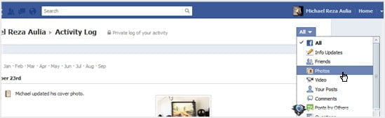 Facebook Timeline - Activity Log