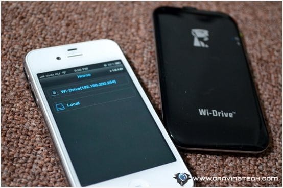 Kingston Wi-Drive Review iPhone app