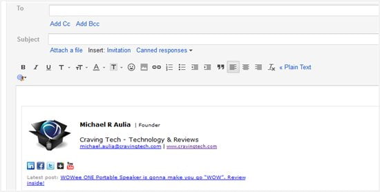 Gmail new compose look