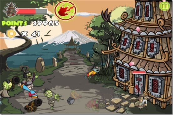 Zombie Samurai gameplay few zombies