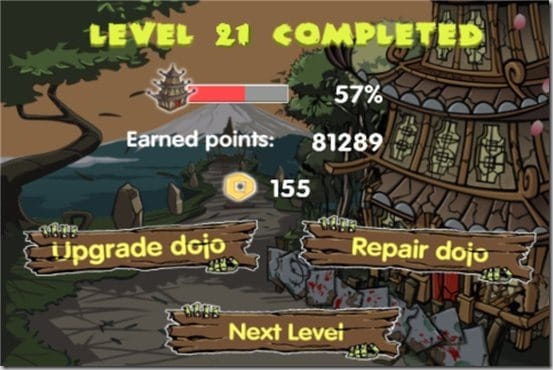 Zombie Samurai level completed