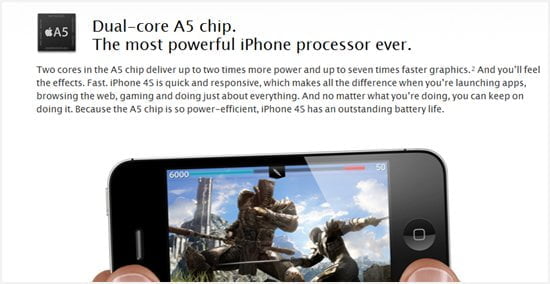 iPhone 4S dual core iPhone 4S dual core