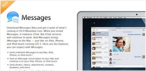 iMessage for Mac + Apple Mac OS X Mountain Lion Developer Preview