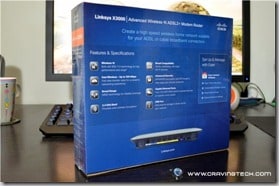 Linksys X3000 packaging back