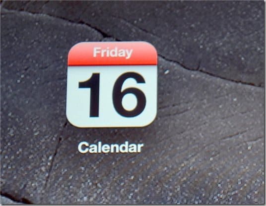 iPad 3 Calendar