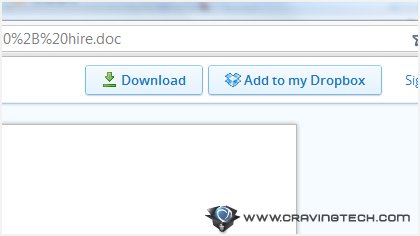 Dropbox download document