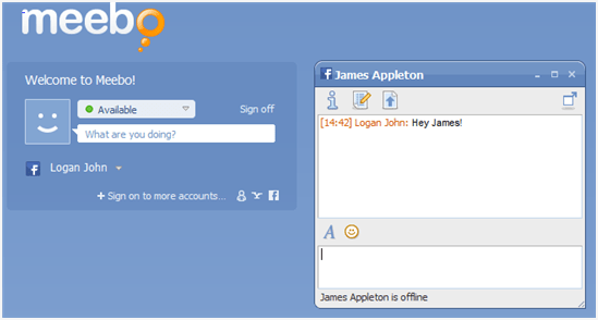 online msn messenger meebo