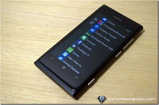 Nokia Lumia 800 apps