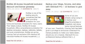 McAfee and SiteVault Pro license giveaway winners