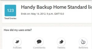 Handy Backup giveaway winners