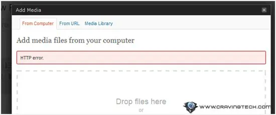 WordPress HTTP Error