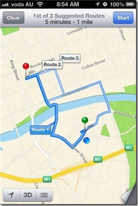 ios6 route suggestions
