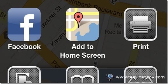 Google Maps add to home screen
