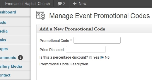 Promo code