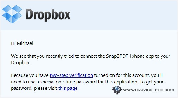 Dropbox Snap2PDF