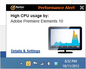 Norton 360 Performance alert