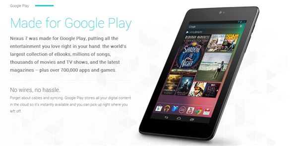 Google Nexus 7 tablet