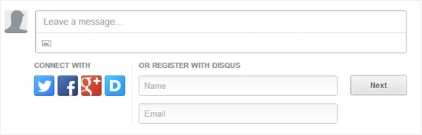 Disqus login