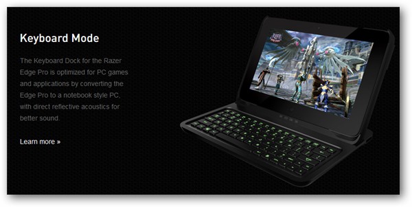 Razer Edge Keyboard Mode