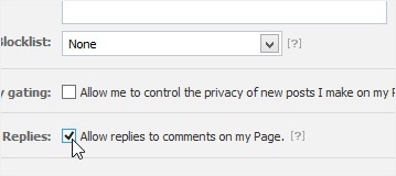 Allow Facebook replies