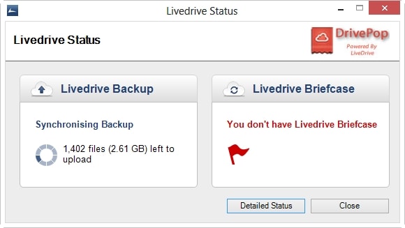 Livedrive status