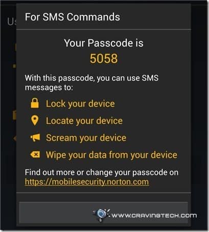 sms commands