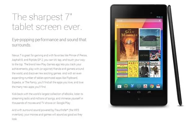 Nexus 7 screen