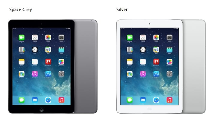 iPad Air colors