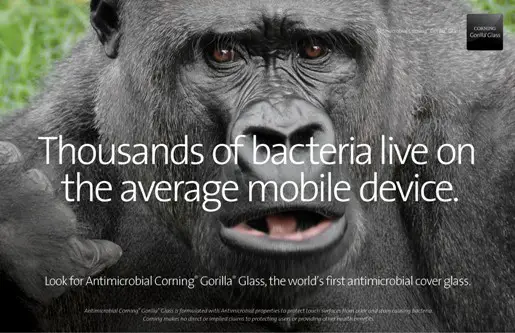 Corning anti bacteria gorilla glass