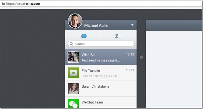 WeChat on web
