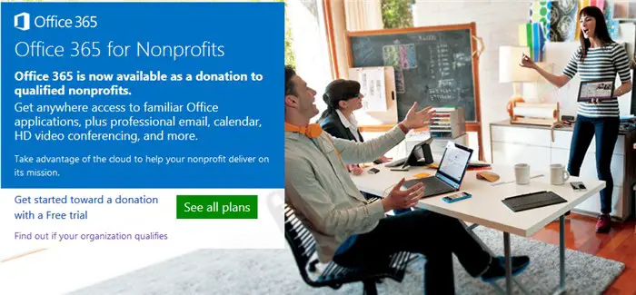 free Microsoft Office 365 for nonprofit
