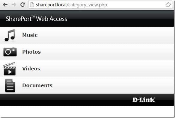 D-Link shareport web access