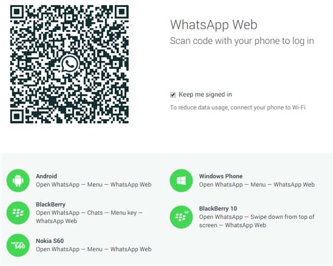 Whatsapp on the web