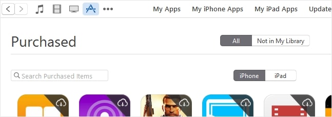 purchased apps