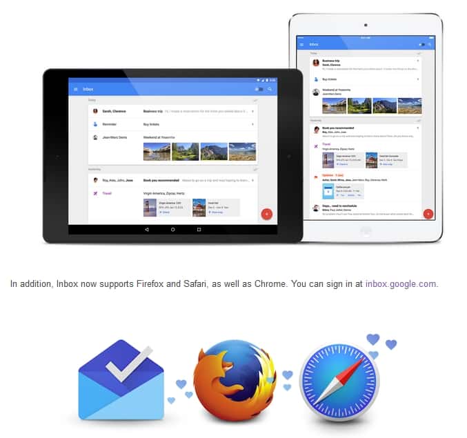 Google Inbox Firefox Safari
