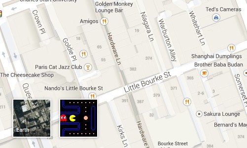 Pac-Man Google maps