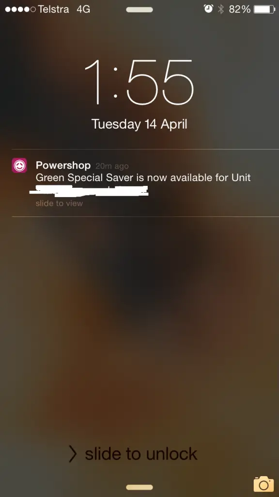 powershop notification