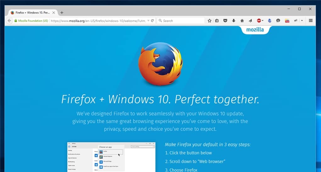 Firefox Windows 10