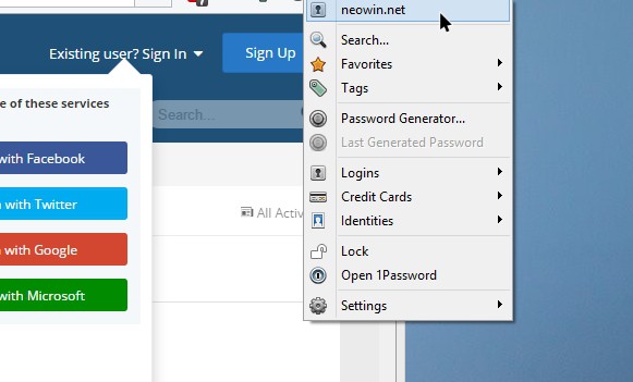 1Password Sign in