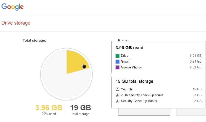 Google Drive Storage