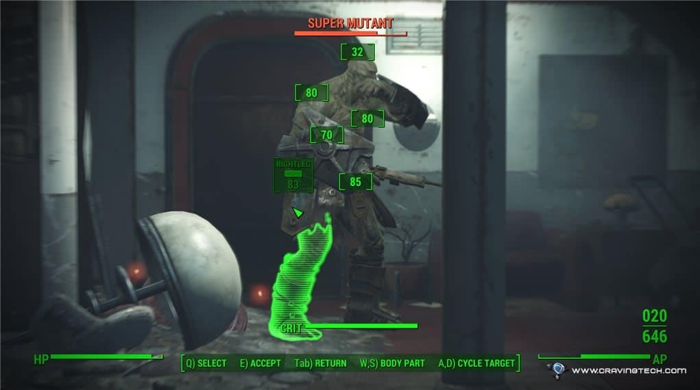 Fallout 4 VATS targeting