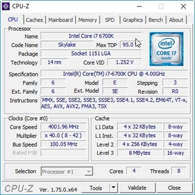 CPU-Z Info
