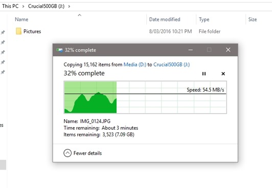 Crucial USB 3 to Sata